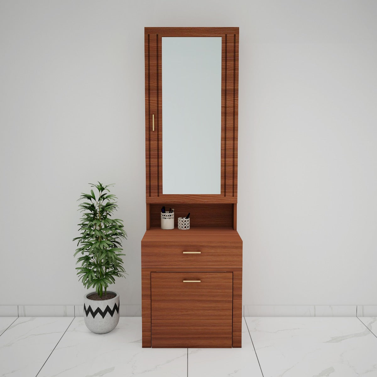 Dressing Table, Wood Dressing Table, Dressing Table with stool,Dressing Table With Drawer, Dressing Table with Shelf, Dressing Table -IM - 12059