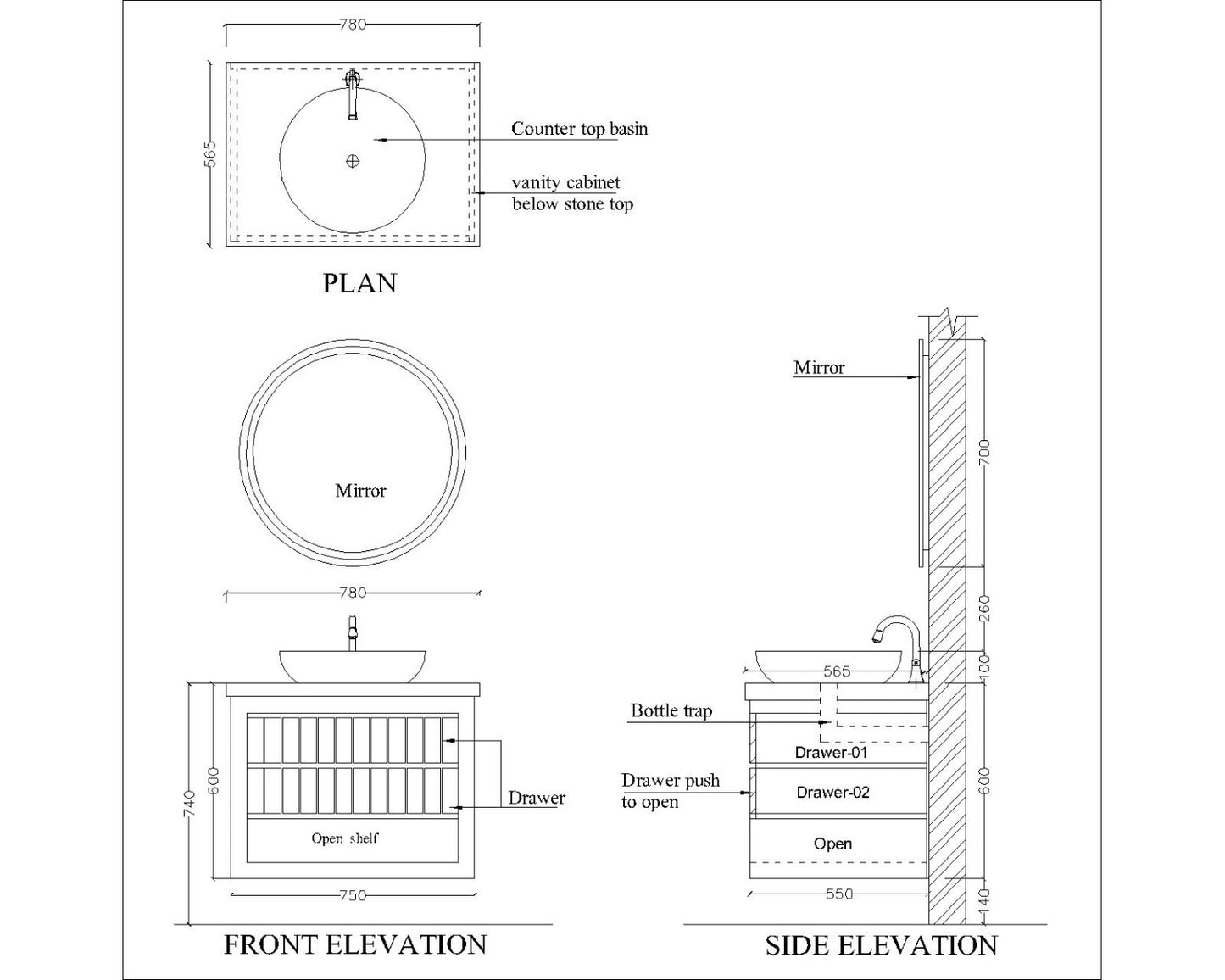 Vanity/Water Resistant Vanity in PU glossy finish waterproof paint finish,Bathroom Vanity in water resistant finish,bathroom wall hanging unit with PU glossy finish waterproof paint finish-EL201
