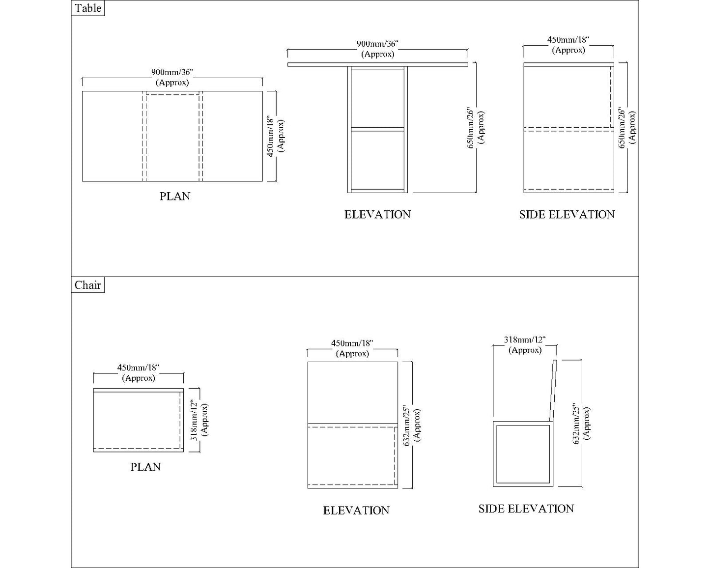Modern Kids Study Table with 2 Chairs & Open Shelf – Compact, Stylish Desk in Orange, Blue, White & Wood - EL12234