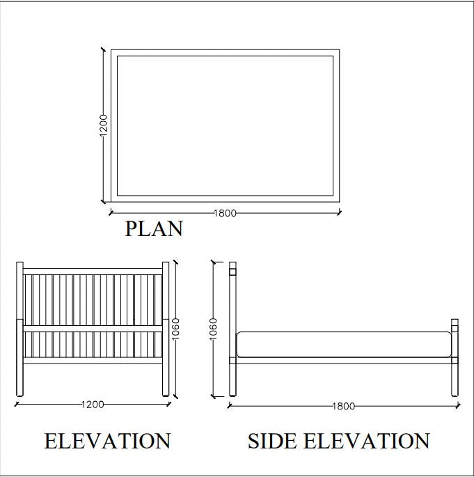 Kids bed, Childrens bed, single bed , Blue bed , 4x6 ft bed, Blue color headboard with wooden legs , Bed-IM- 3007