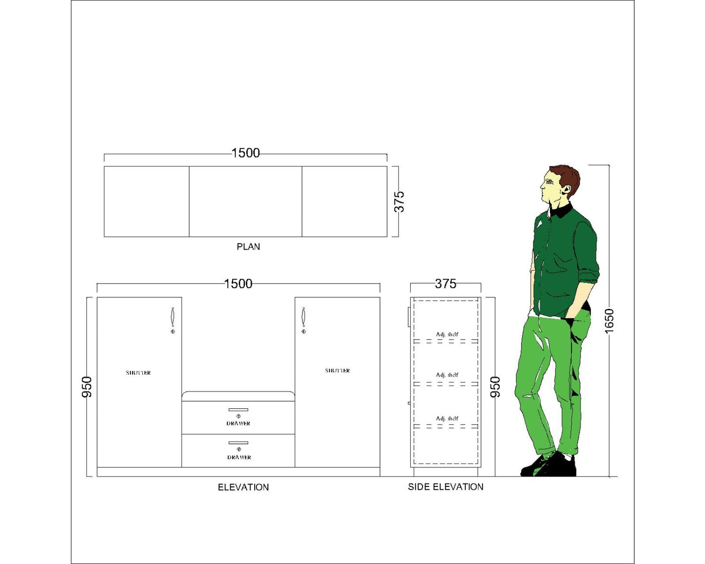 Elegant Walnut Finish Shoe Cabinet with Cushioned Seat, Dual Drawers & Multi-Shelf Storage – EL-10074