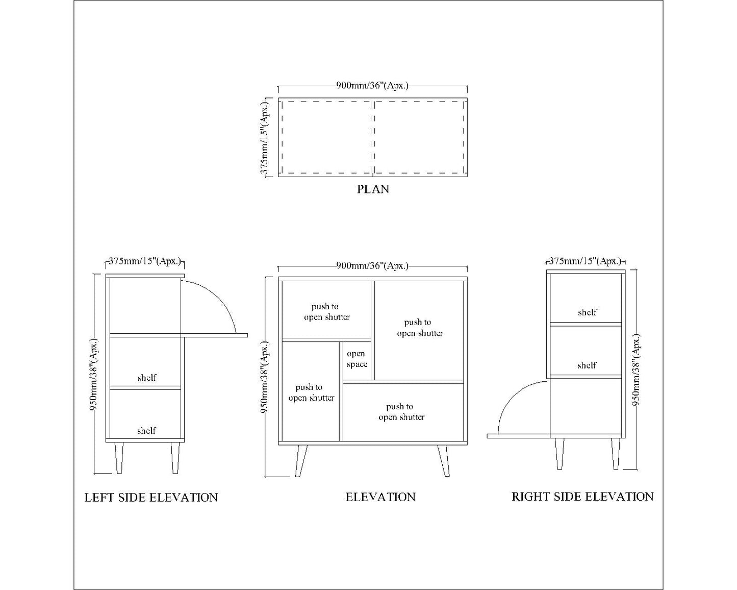 Contemporary Blue & White Shoe Cabinet with Tilt-Out Drawers – EL-10077