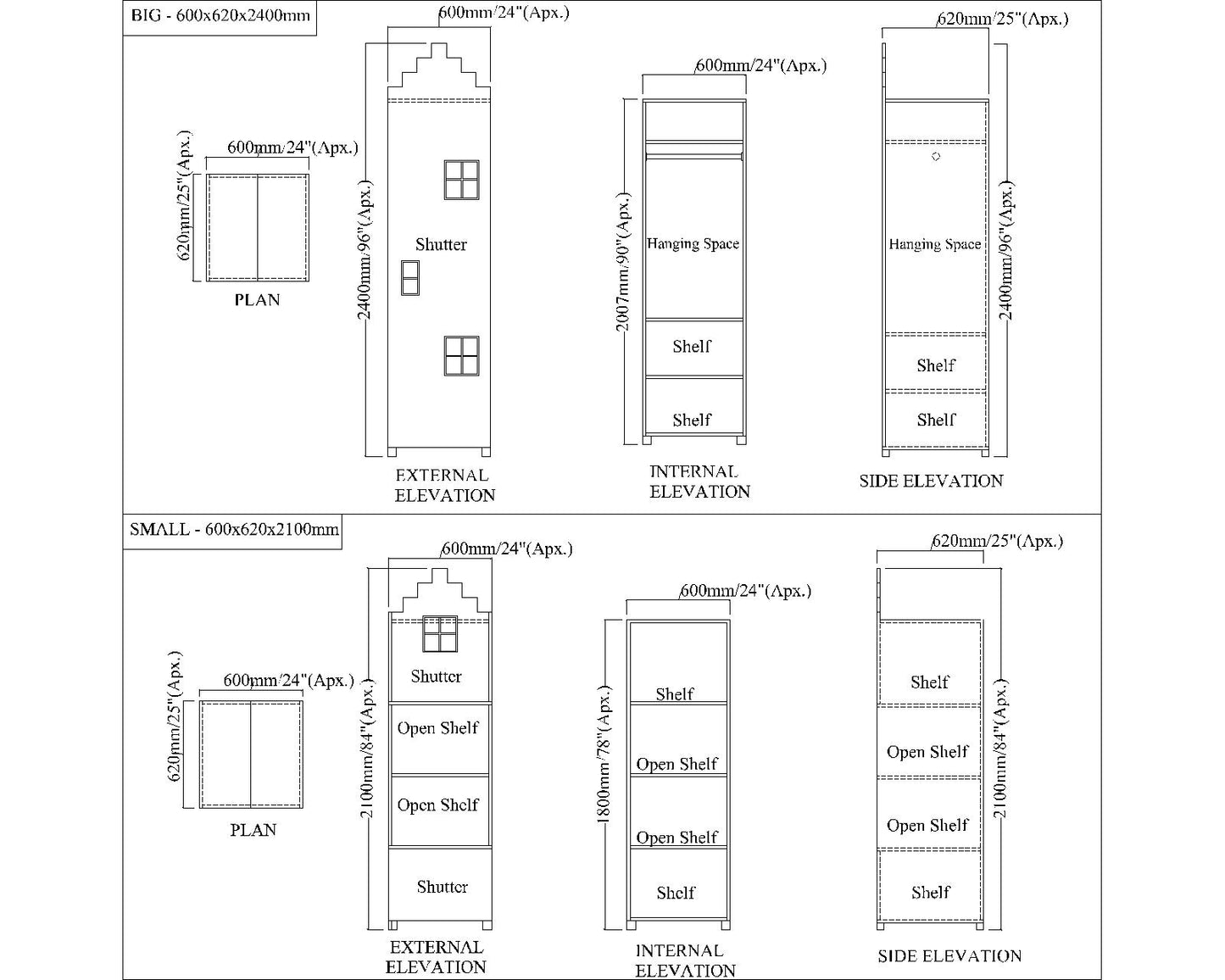 Kids Unit, Wardrobe & Storage for kids, Blue & Green Color Unit, Kids Unit - EL10096