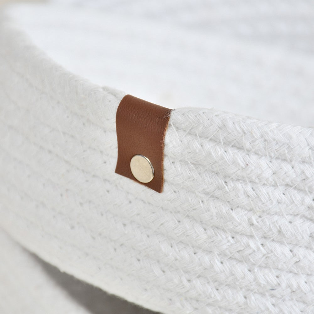 Storage Basket , (i279_3_1), Storage Basket With White Color, Storage Basket - EL11026