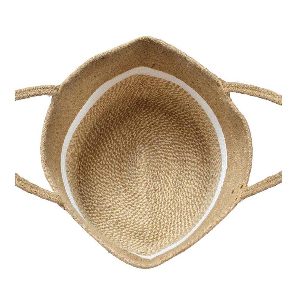 Storage Basket , (i171_16_1), Storage Basket With Beige & White Color, Storage Basket - EL11057