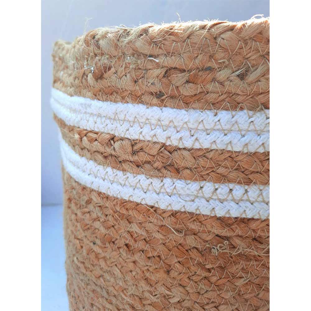 Storage Basket , (i169_12_1), Storage Basket With Beige & White Color, Storage Basket - EL11059
