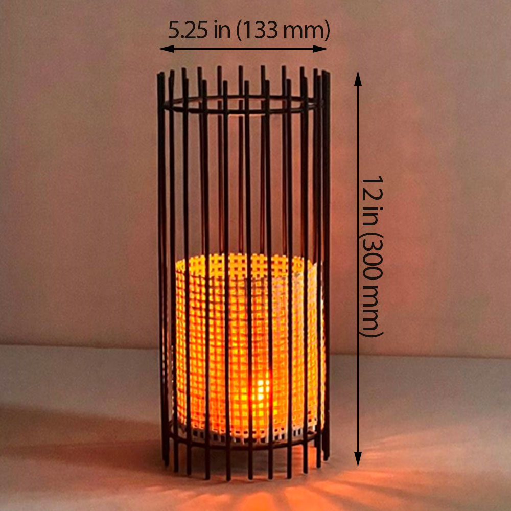 Table Lamp, Table Lamp with Black Color, Table Lamp in Metal & Cane, Table Lamp for Home, Table Lamp - EL14005