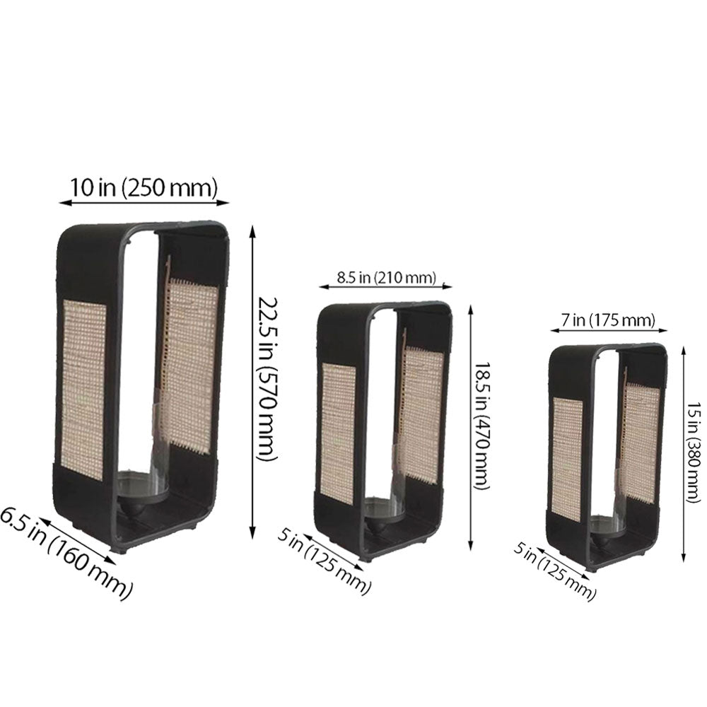 Table Lamp, Table Lamp with Black Color, Table Lamp in Metal & Cane, Table Lamp for Home, Table Lamp - EL14015