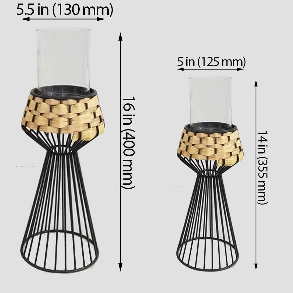 Table Lamp, Table Lamp with Black Color, Table Lamp in Metal & Cane, Table Lamp for Home, Table Lamp - EL14025