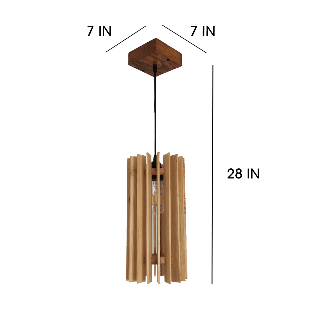 Hanging Light, Hanging Light with Dark & Light Brown Color, Hanging Light in Wood, Hanging Light for Living & Dining Area, Hanging Light - EL14048