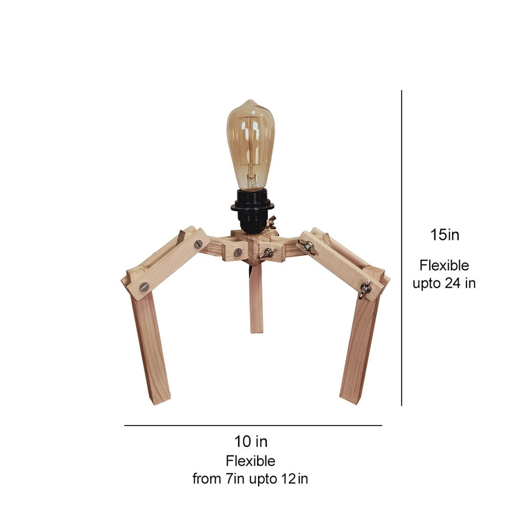 Table Lamp, Table Lamp with Light Brown Color, Table Lamp in Wood, Table Lamp for Living & Bedroom Area, Table Lamp - EL14063