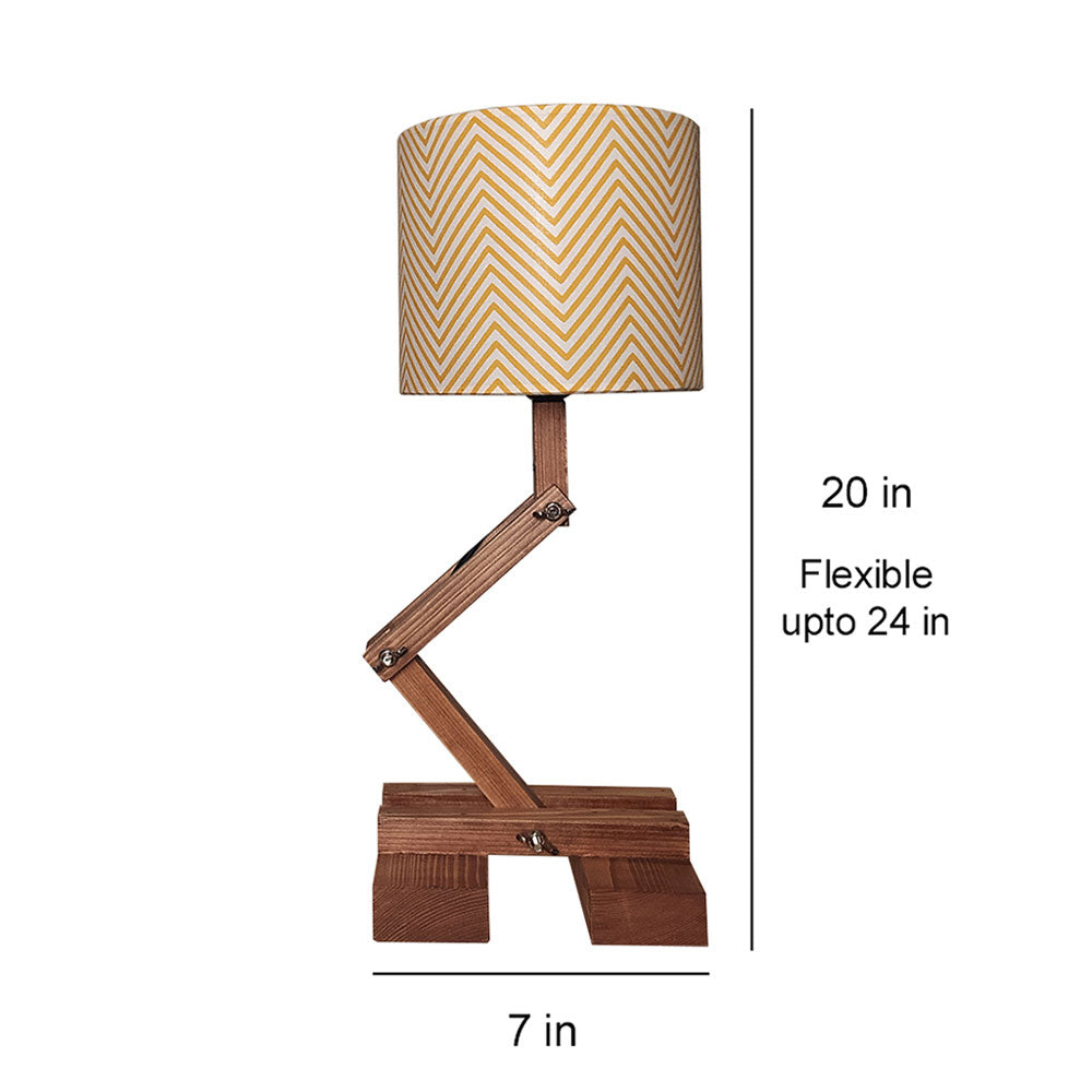 Table Lamp, Table Lamp with Brown Color, Table Lamp in Wood, Table Lamp for Living & Bedroom Area, Table Lamp - EL14064