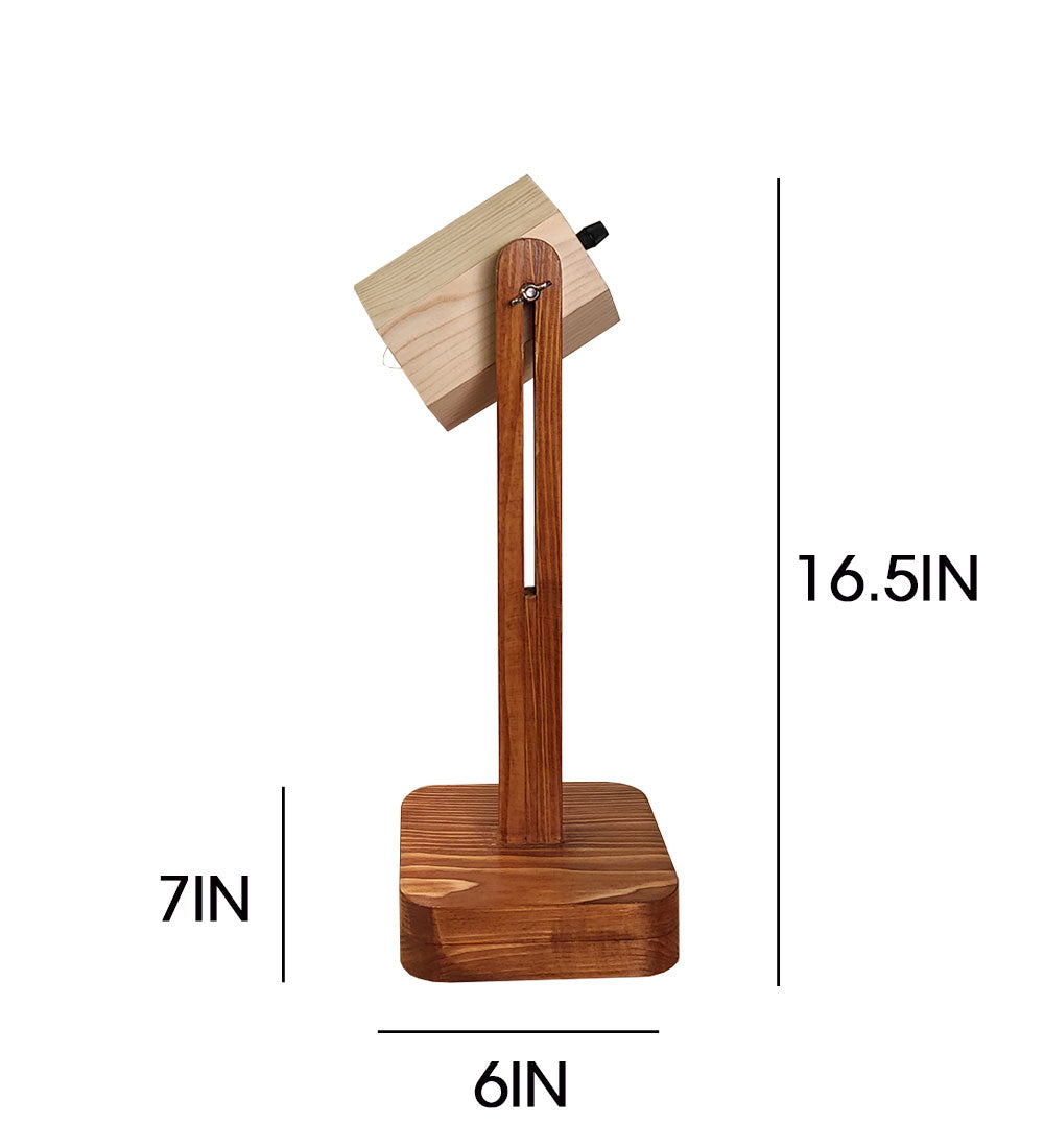 Table Lamp, Table Lamp with Light & Dark Brown Color, Table Lamp in Wood, Table Lamp for Living & Bedroom Area, Table Lamp - EL14071