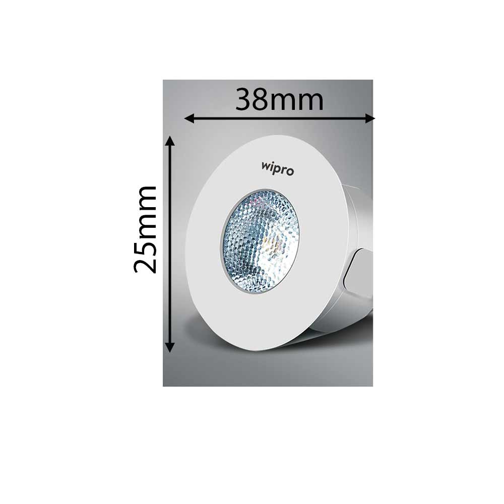 3Watt, LD38-200-XXX-40-XX, Wipro's Atom spotlight is ideal for highlighting & provides strong light output It is specially designed, LED Light - EL14119