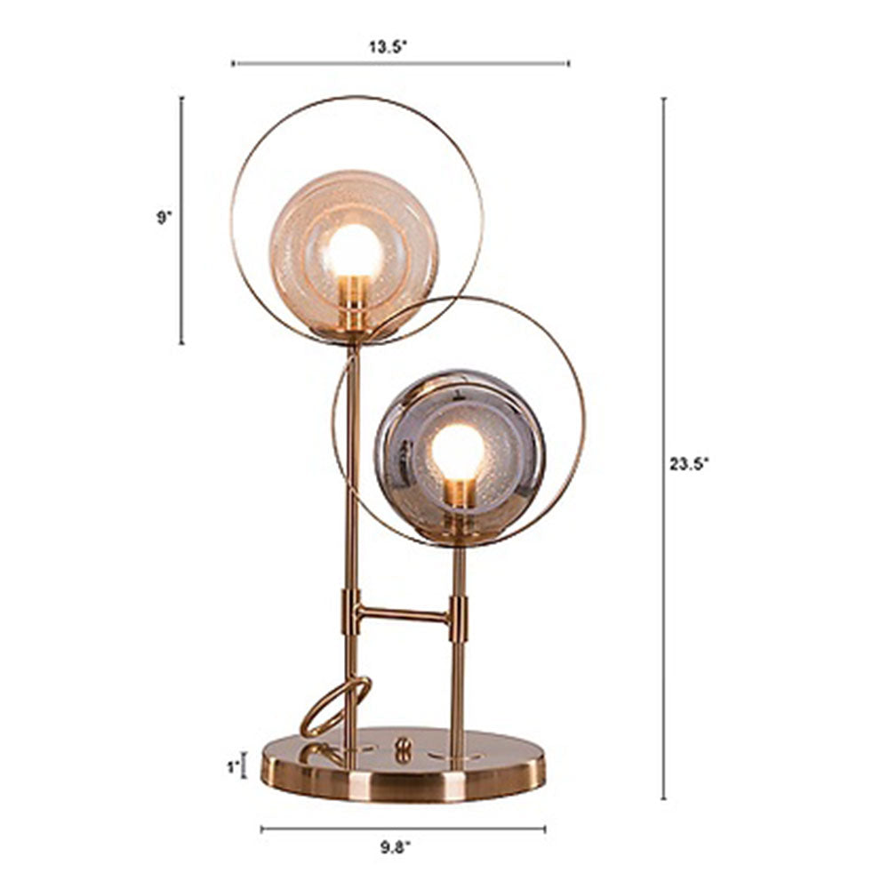 Table Lamp, Double Glass Table Lamp (Sizzling Lights), Nightstand Lamp, Table Lamp - EL14180