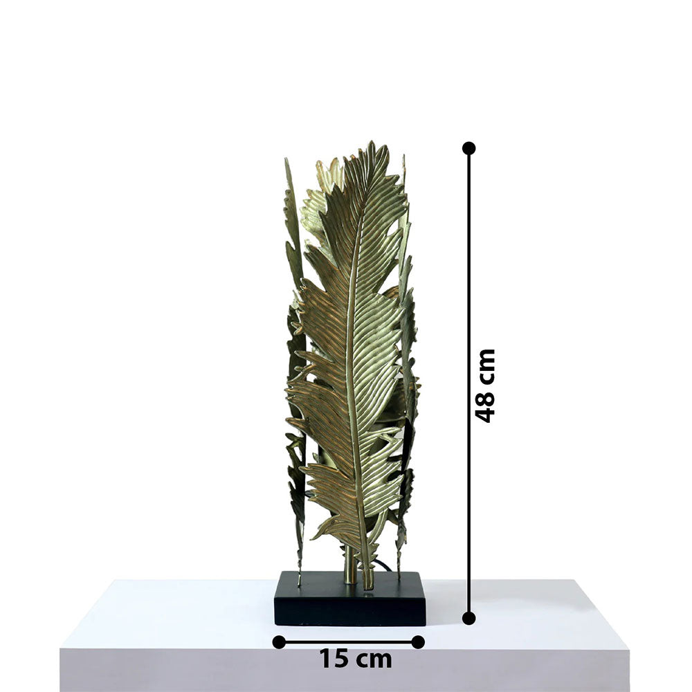 Table Lamp, Vicia (Home Blitz), Nightstand Lamp, Gold Finish Table Light, Table Lamp - EL14204