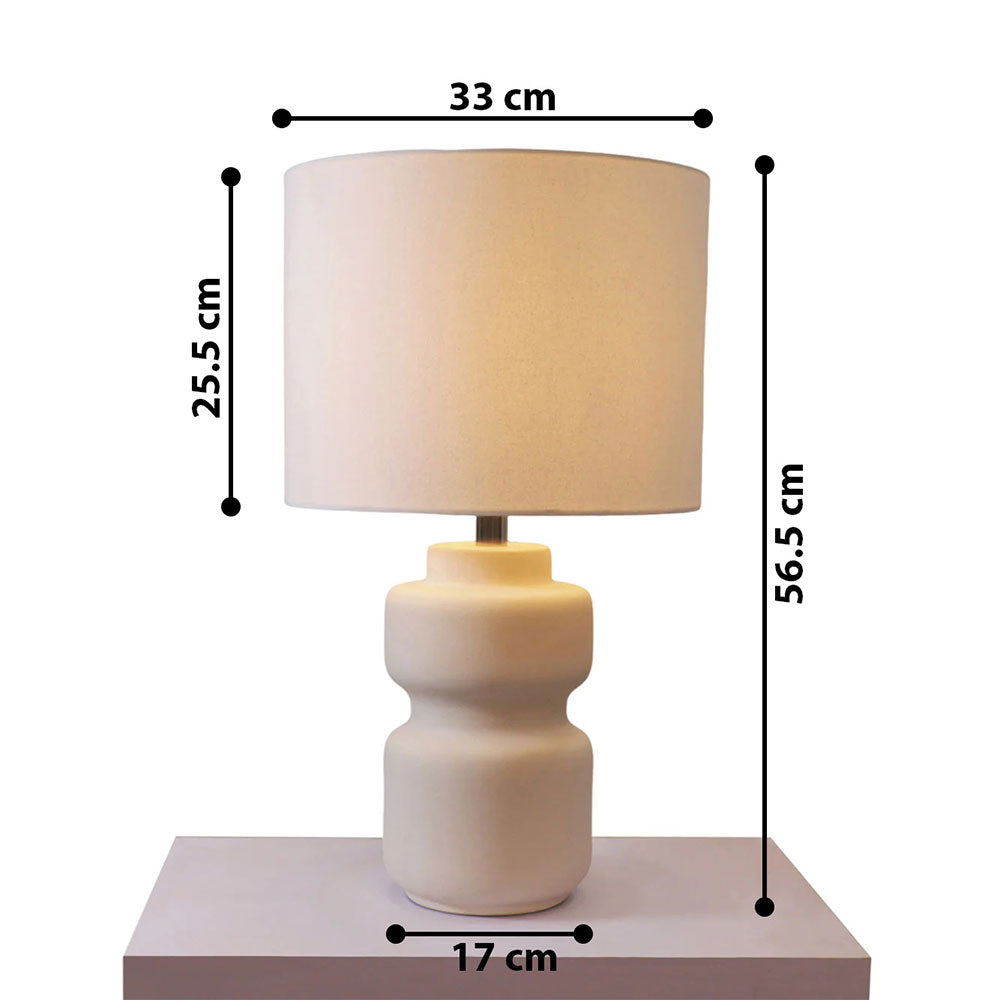 Table Lamp, Waken Curve (Home Blitz), Nightstand Lamp, Off-White Table Light, Table Lamp - EL14208