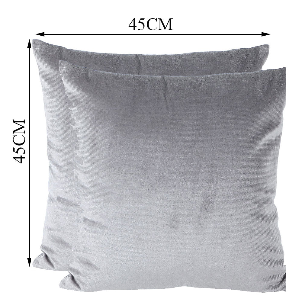 Cushion Cover, Pack of 2 Cushion Cover, Cushion Cover in 18*18in, Cushion Cover for Living room, Cushion Cover with Silver Color, Cushion Cover - EL15168