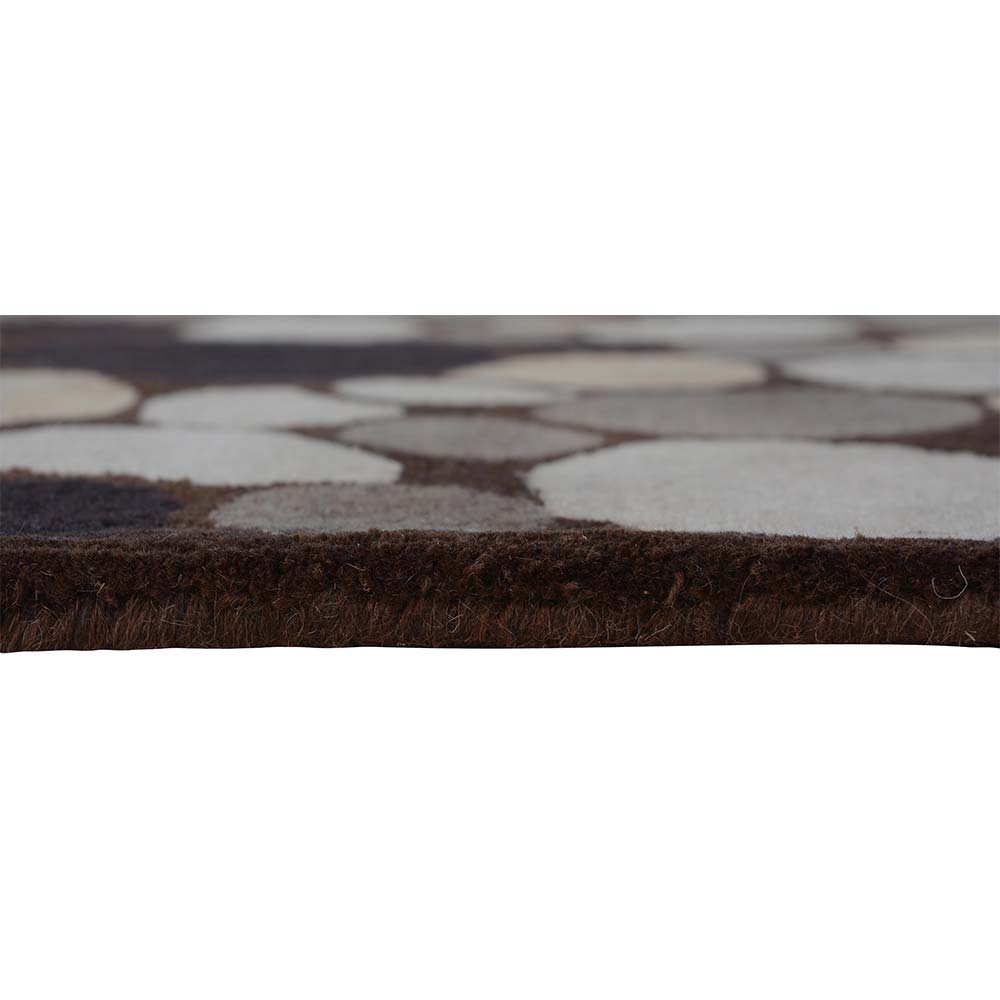 Rugs, (Presto), ICHT1012C4X6, Brown and Beige Nature and Floral Hand Tufted Wool Carpet-EL15883-48X72 inches