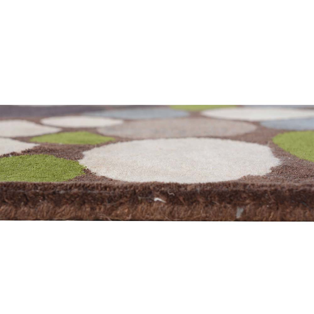 Rugs, (Presto) ICHT1018C2X5, Green, Beige and Brown Nature and Floral Hand Tufted Wool Carpet, Rugs - EL15884