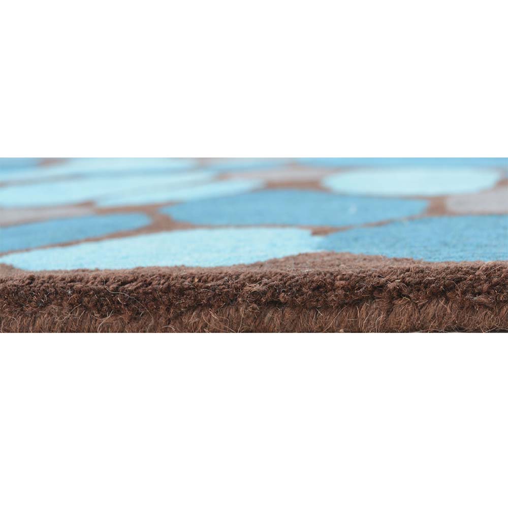 Rugs, (Presto), ICHT1019C5X8, Brown, Grey and Blue Nature and Floral Hand Tufted Wool Carpet-EL15885-60X96 inches