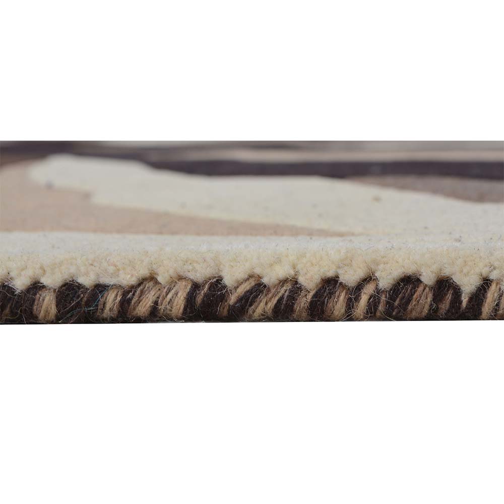 Rugs, (Presto) ICHT1032C2X5, Brown and Beige Abstract Hand Tufted Wool Carpet-EL15888-22X55 inches