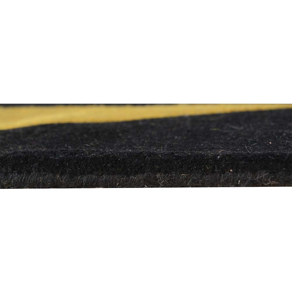 Rugs, (Presto) ICHT1055C2X5, Yellow, Black and Grey Geometric Hand Tufted Wool Carpet, Rugs - EL15897