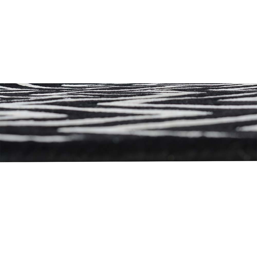 Rugs, (Presto), ICHT1095C4X6, Black & White Abstract Hand Tufted Wool Carpet-EL15904-48X74 inches