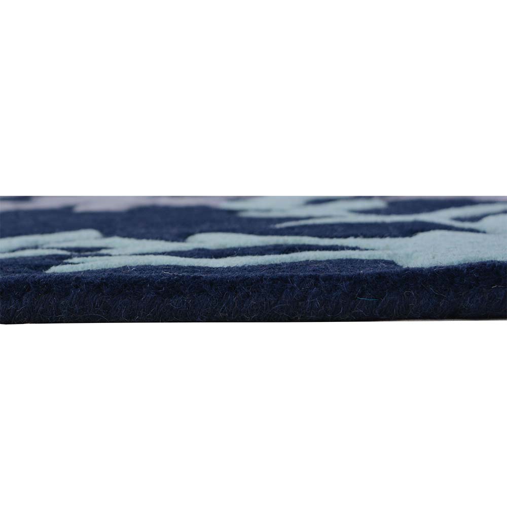 Rugs, (Presto) ICHT1109C2X5, Blue & Grey Floral Hand Tufted Wool Carpet Rugs - EL15908