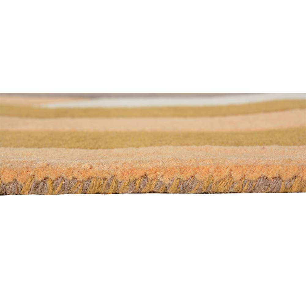 Rugs, (Presto), ICHT1133C6X9, Gold and Ivory Geometric Hand Tufted Wool Carpet-EL 15914-72X108 inches