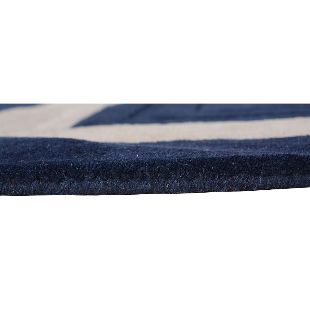 Rugs, (Presto), ICHT1149C5X8, Blue & Beige Solid Hand Tufted Wool Carpet-EL15922-60X96 inches