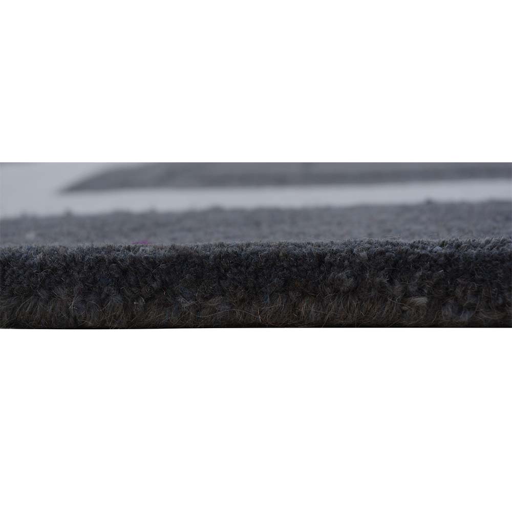 Rugs, (Presto), ICHT1150C5X8, Grey & White Solid Hand Tufted Wool Carpet-EL15923-60X96 inches