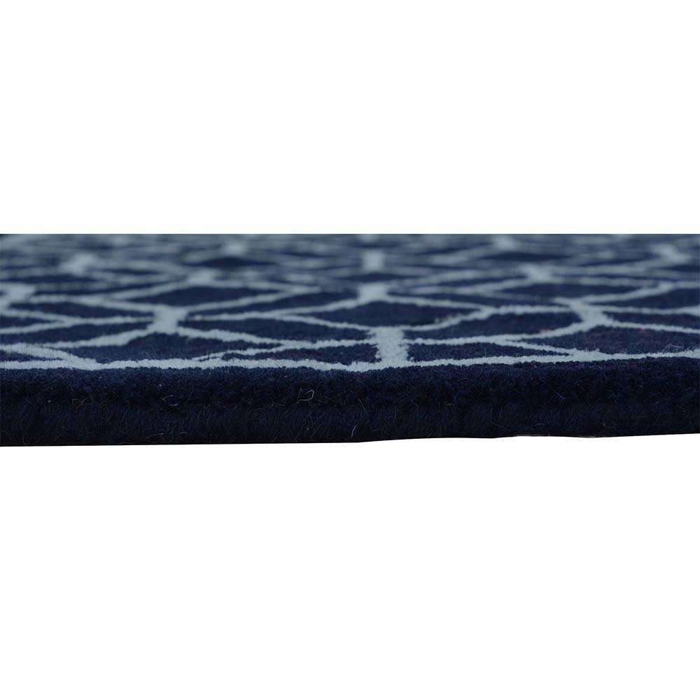 Rugs, (Presto), ICHT1159C4X6, Blue Abstract Hand Tufted Wool Carpet -EL15926-48X72 inches