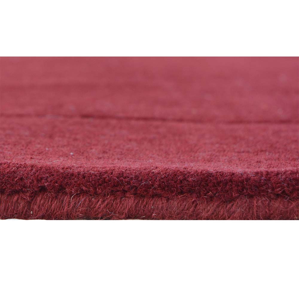 Rugs, (Presto), ICHT1171C4X6, Maroon Solid Hand Tufted Wool Carpet -EL15929-48X72 inches