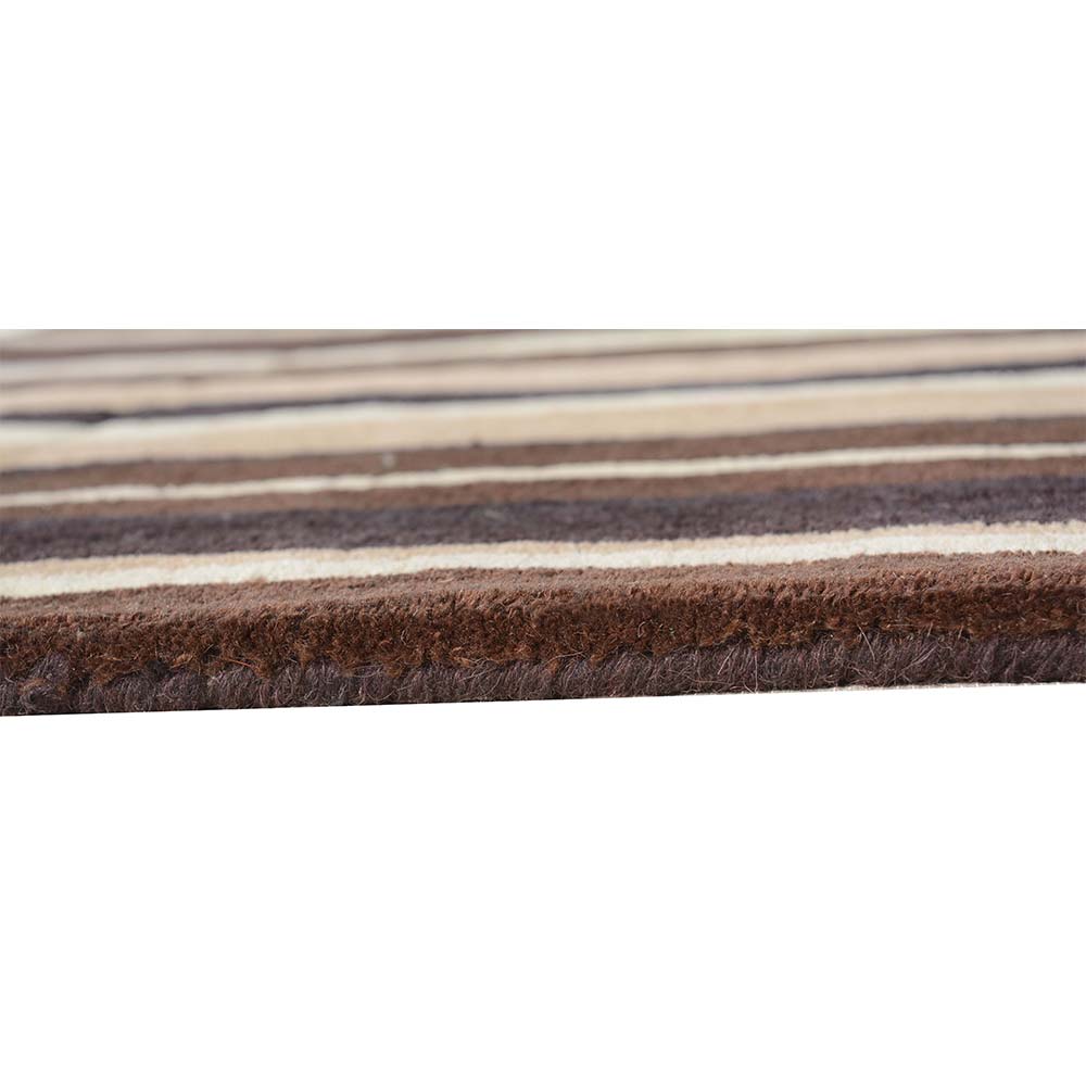 Rugs, (Presto), ICHT1182C6X9, Brown, Beige & Ivory Geometric Hand Tufted Wool Carpet-EL 15938-72X108 inches