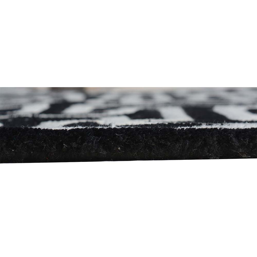Rugs, (Presto) ICHT1315C6X9, Black & White Abstract Hand Tufted Wool Carpet-EL15949-72X108 inches