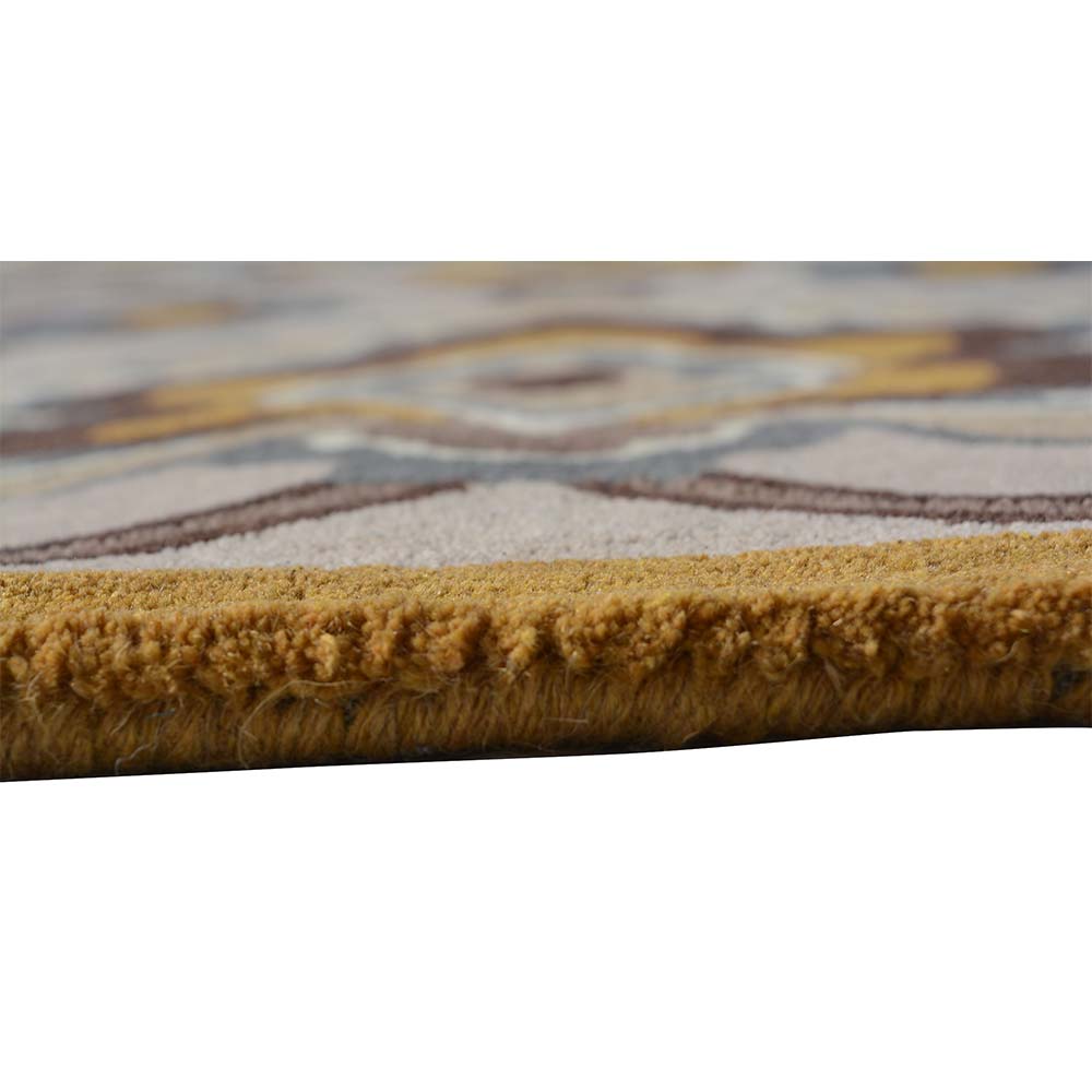 Rugs, (Presto) ICHT1353C6X9, Brown Beige & Gold Traditional Hand Tufted Wool Carpet -EL15953-72X108 inches
