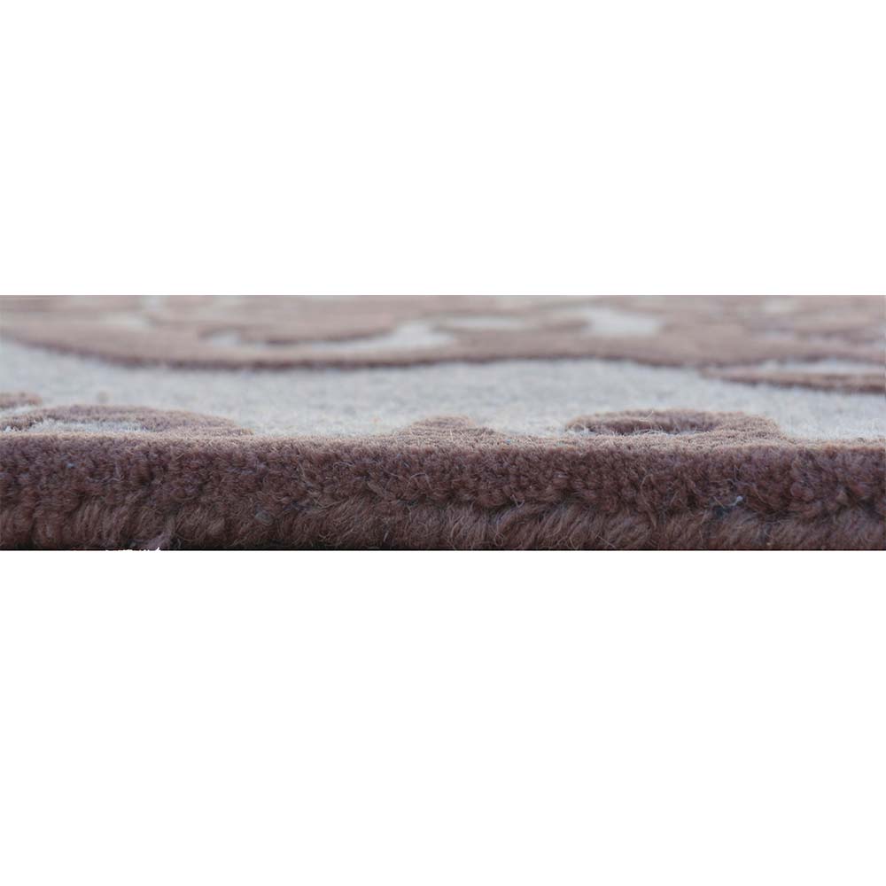 Rugs, (Presto) ICHT1502C4X6, Mouse & Beige Color Traditional Hand Tufted Wool Carpet - EL15970