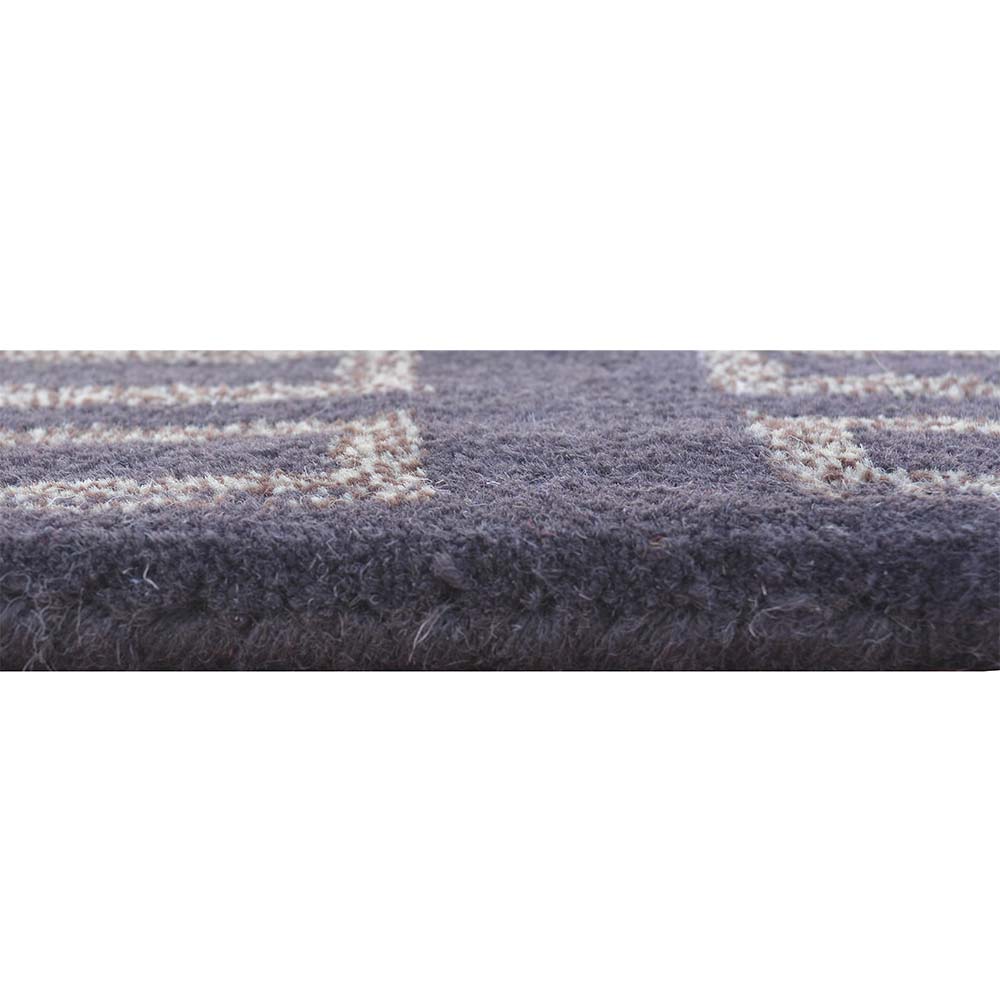 Rugs, (Presto) ICHT1552C5X7, Brown & Beige Color Geometric Hand Tufted Wool Carpet - EL15978