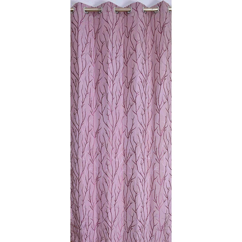 Curtain, (Presto) ICKKB217_D2, Purple Color Abstract Jacquard Door Curtain Set of 2, Curtain-EL16000