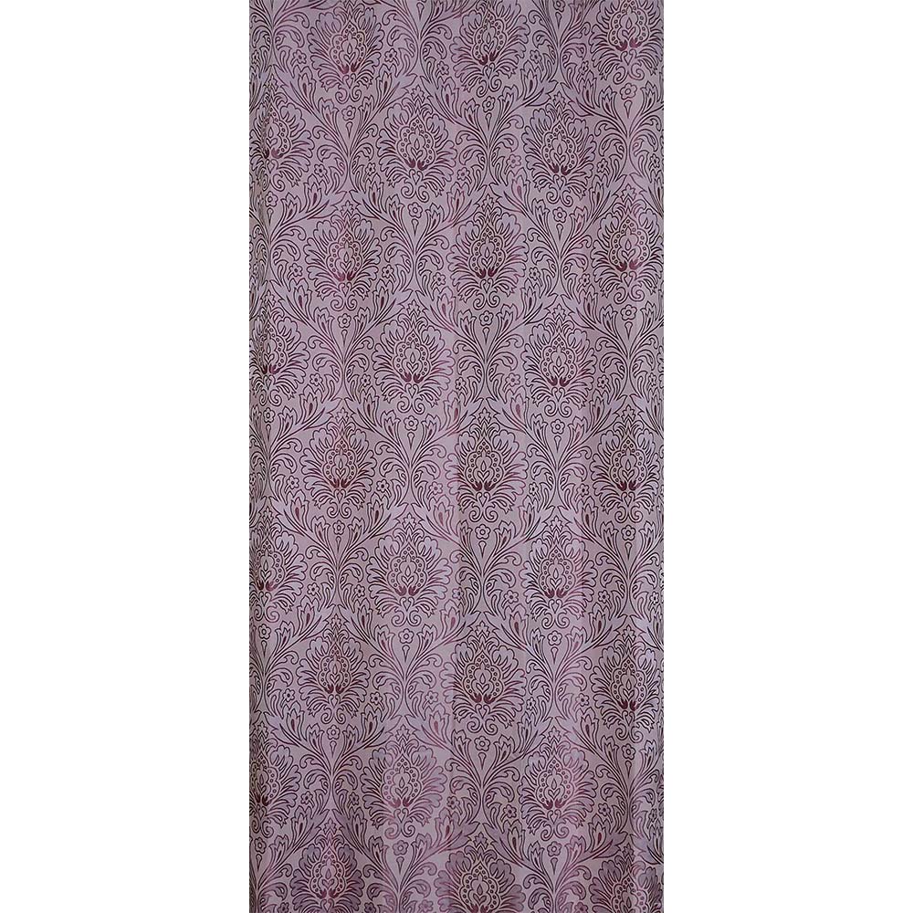 Curtain, (Presto) ICKKB217_D2, Purple Color Damask Jacquard Door Curtain Set of 2, Curtain-EL16000-44X84 inches