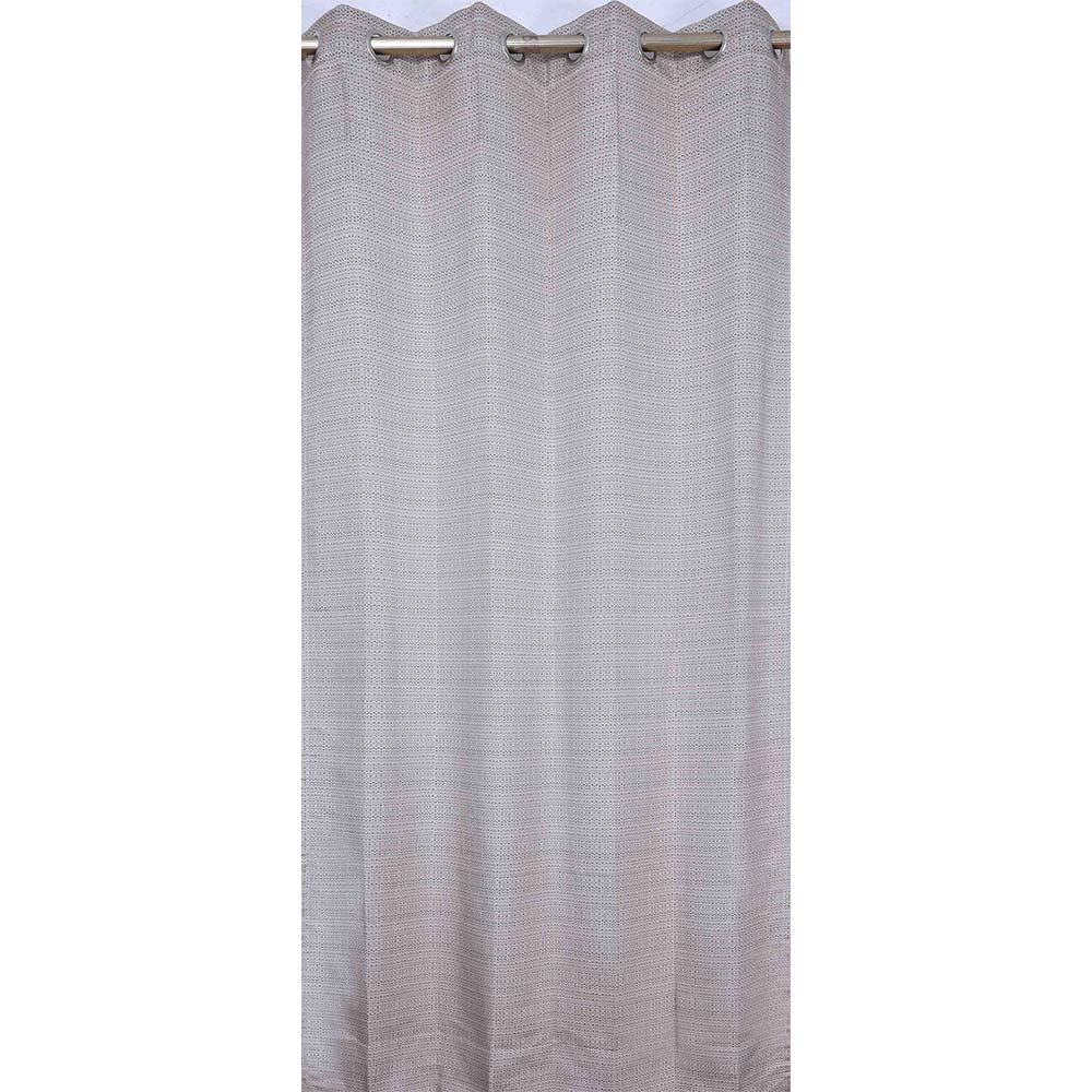 Curtain, (Presto) ICKKB235_D2, Black Color Texture Jacquard Door Curtain Set of 2, Curtain-EL16010