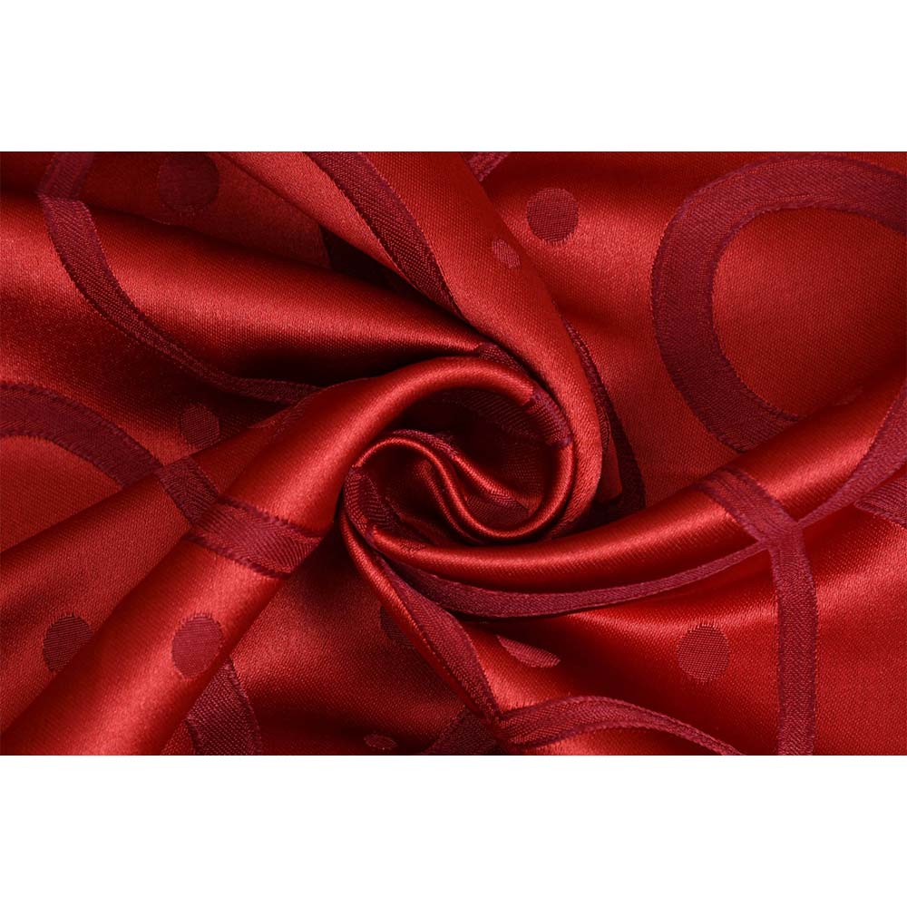 Curtain, (Presto) ICMML1711_D2, Red colour solid Door curtain Set of 2, Curtain-EL16025-44X84 inches