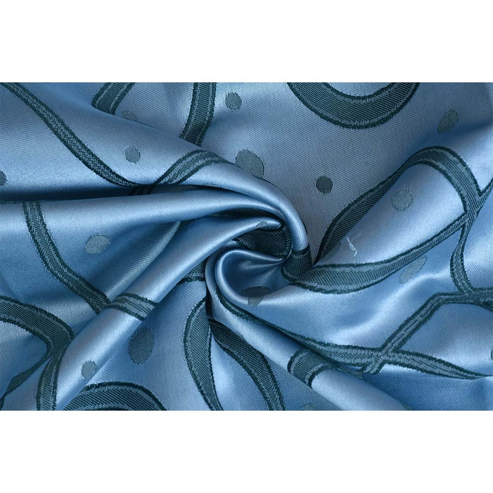 Curtain, (Presto) ICMML1719_D2, Blue colour solid Door curtain Set of 2, Curtain-EL16030-44X84 inches