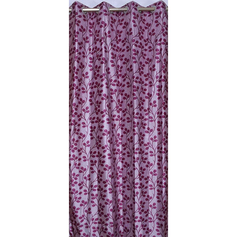 Curtain, (Presto) ICNNK214_D2, Pink Color Floral Jacquard Door Curtain 44 X 84 inches, Curtain-EL16033-44X84 inches