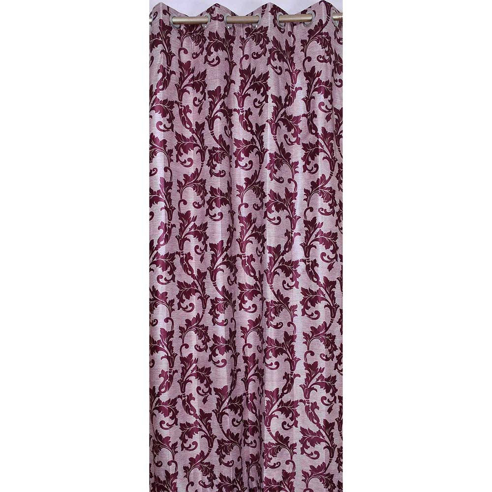 Curtain, (Presto) ICNNK234_LD2, Pink Color Abstract Jacquard Long Door Curtain 44 X 108 inches, Curtain-EL16037-44X108 inches