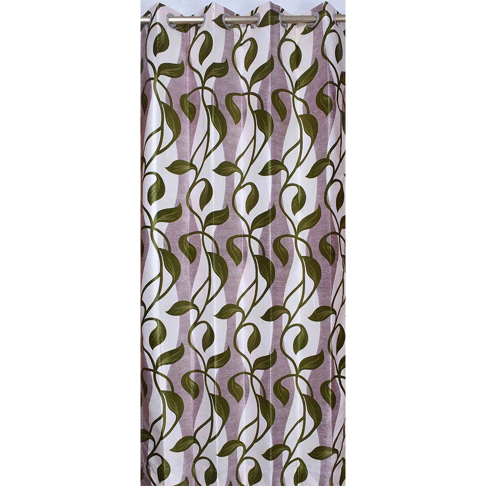 Curtain, (Presto) ICNNK258_D2, Green Color Floral Jacquard Door Curtain 44 X 84 inches, Curtain-EL16040