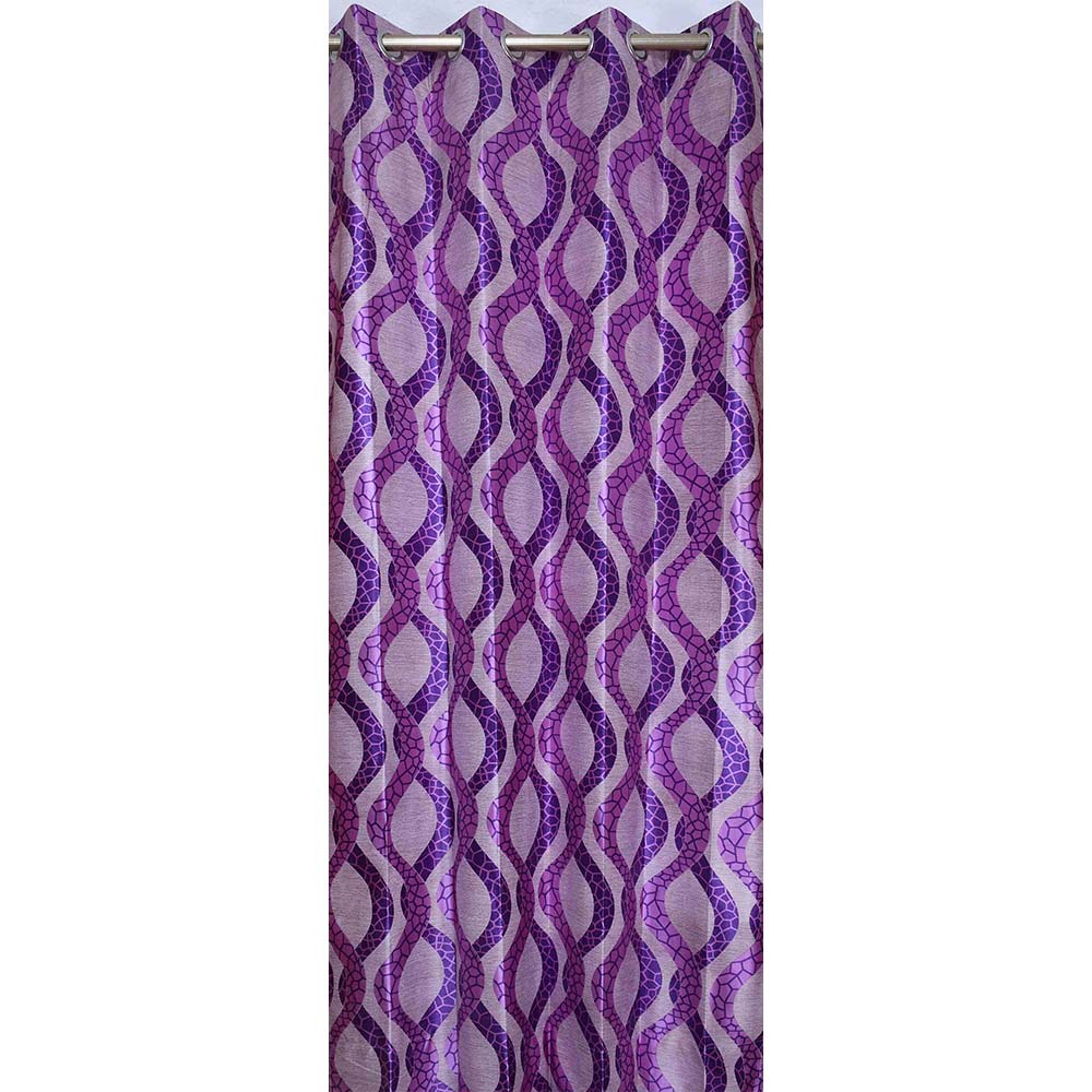 Curtain, (Presto) ICNNK277_LD2, Purple Color Abstract Jacquard Long Door Curtain 44 X 108 inches, Curtain-EL16043-44X108 inches
