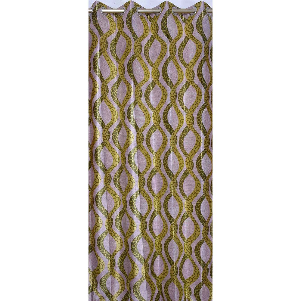 Curtain, (Presto) ICNNK278_D2, Green Color Abstract Jacquard Door Curtain 44 X 84 inches, Curtain-EL16044-44X84 inches