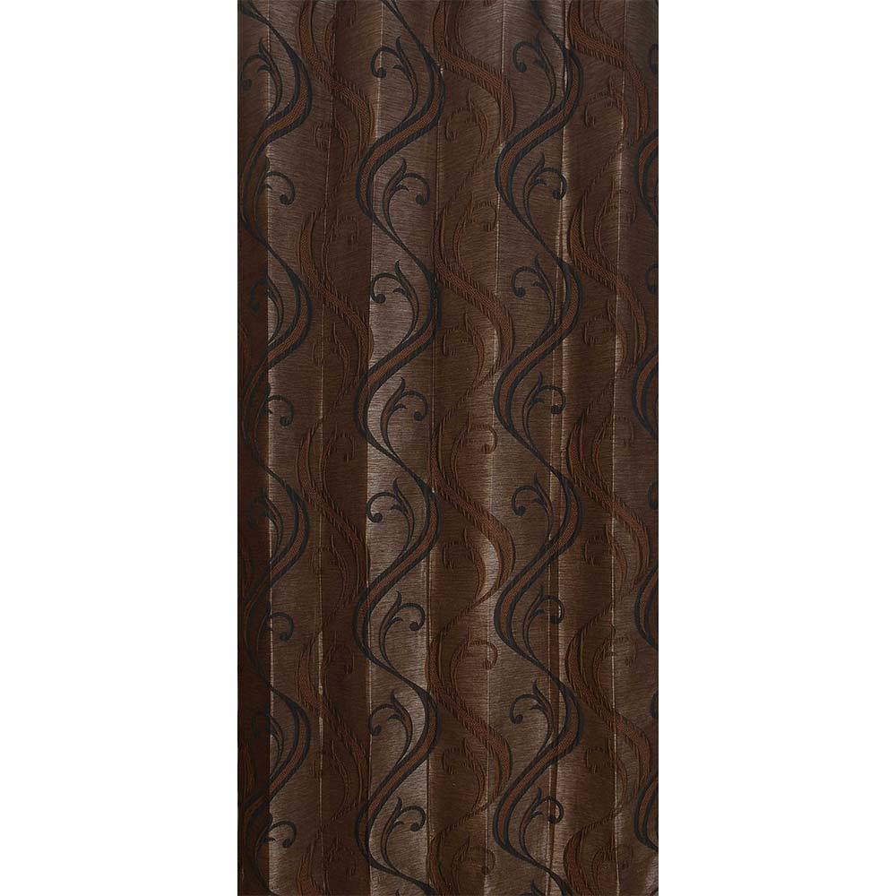 Curtain, (Presto) ICSST412_W2, Brown colour Abstract window curtain Set of 2, Curtain-EL16048-44X60 inches